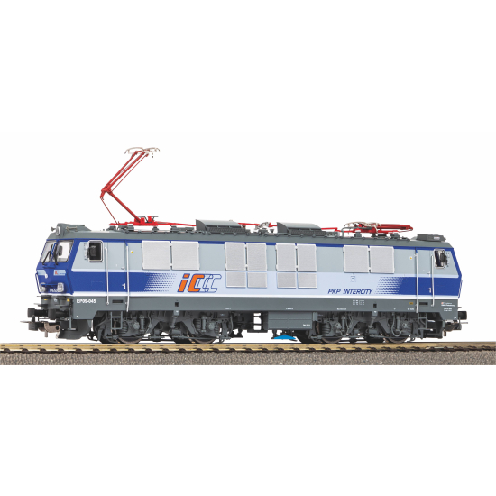 PIKO 97522 Lokomotywa EP09-045 PKP Intercity z dźwiękiem – model kolejowy H0 (DCC, PluX22, epoka VI)